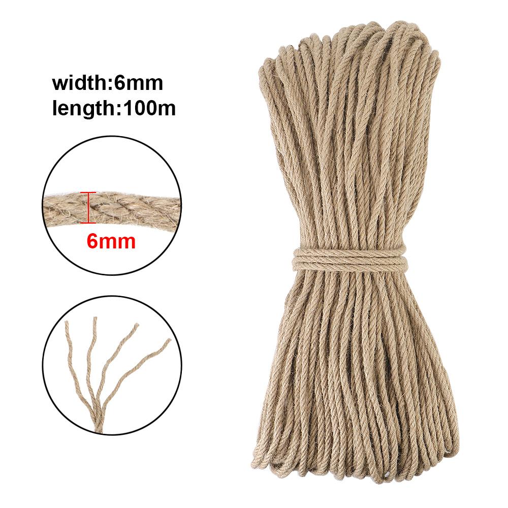 DIY Scratching Post Toy For Cat Sharpen Claw Desk Legs Binding Rope 20M/50M/100M Cat Climbing Frame Natural Sisal Rope Twine