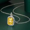 BELLA BOX Square Pendant Necklace Multiple Colour Fashion Wedding Engagement Jewelry