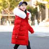 Детская пуховая куртка для девочек средней длины в корейском стиле, стильное зимнее утепленное пальто для детей среднего и большого размера