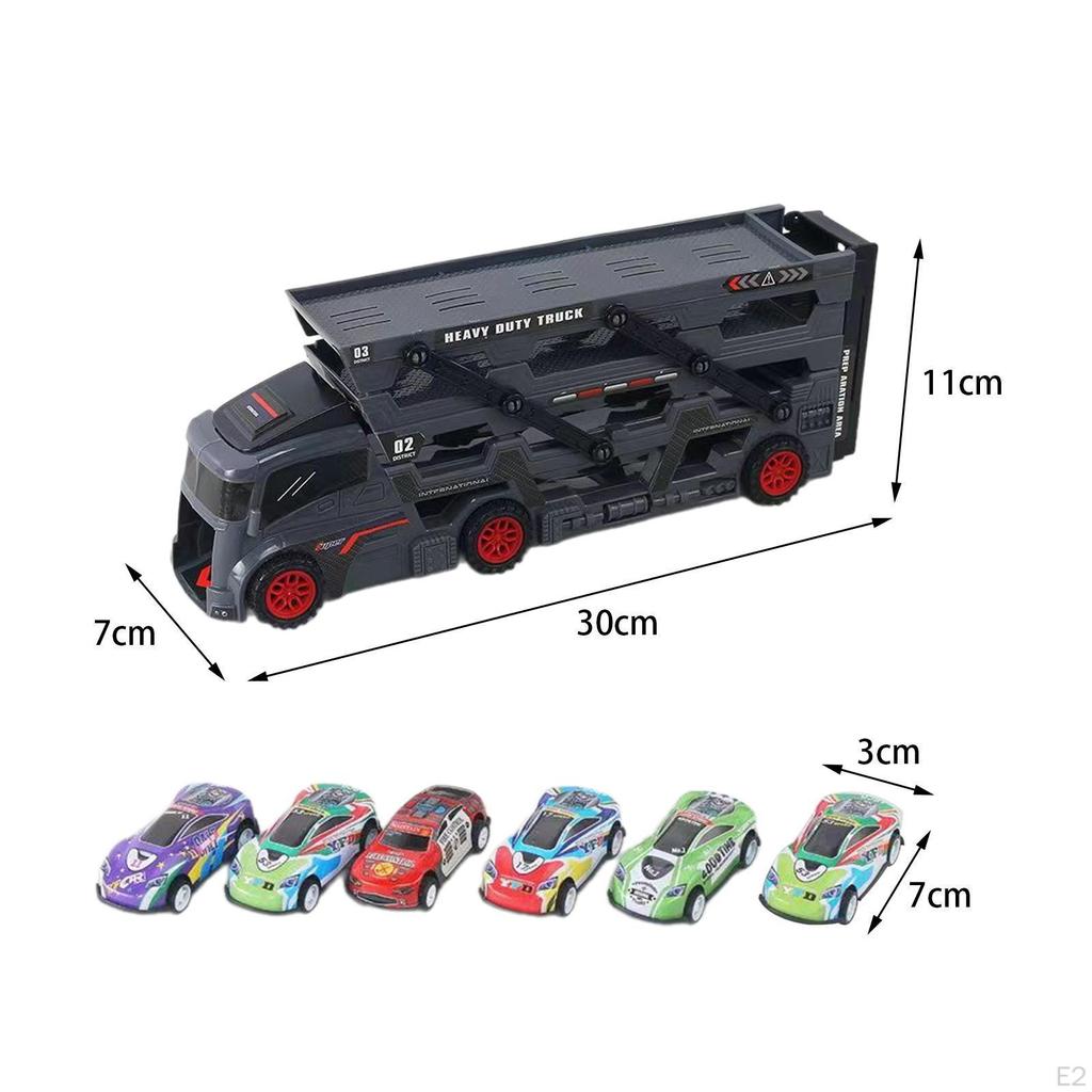 Foldable Rail Toy, Carrier Truck, Developmental Transforming Boy Slide Trailer Toy for Party