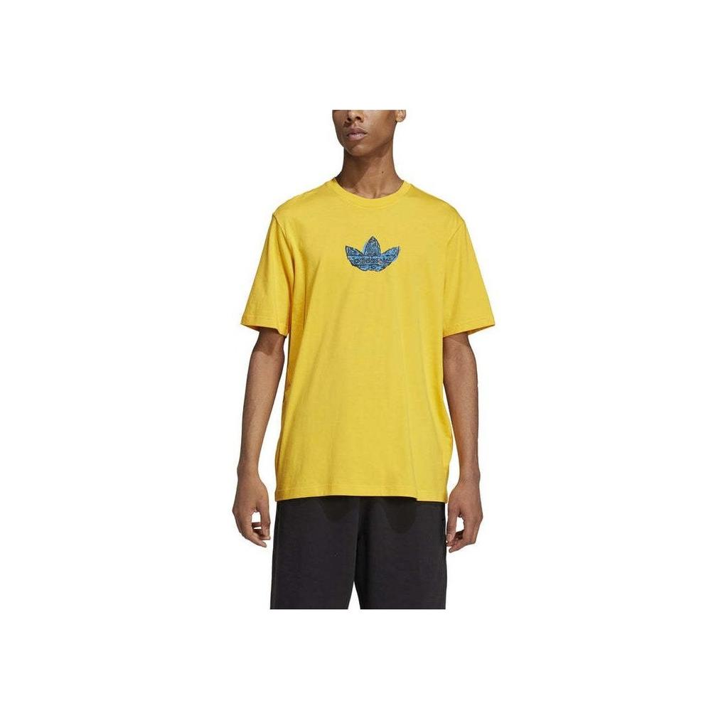 adidas Футболка Originals Training Supply с логотипом и принтом свободного кроя, с круглым вырезом и коротким рукавом, мужская, желтая, IZ2572
