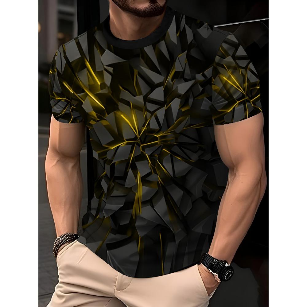 European and American Style Men's Designer T-shirt | High Profile Street Print, Perfect for Fashionable Casual and Fitness Styling