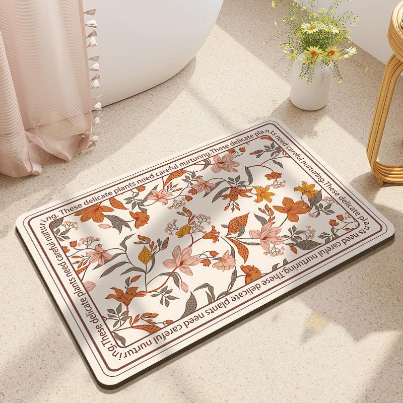 Коврик для ванной комнаты, впитывающий нескользящий коврик для входа в ванную, коврик для ванной комнаты с диатомовой грязью, коврик для унитаза