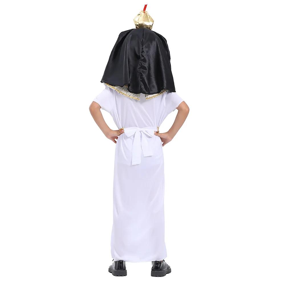 Sydanne Kids Ancient Egyptian King Pharaoh Robe Jumpsuit Cosplay Costume Halloween Dance Stage Performance Clothes