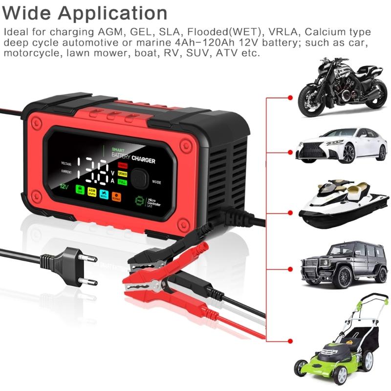 7A SmartBattery Charge, свинцово-кислотный(АГМ/Гель..) Зарядка автомобильного аккумулятора, капельная зарядка, обслуживающий персонал/зарядка глубокого цикла