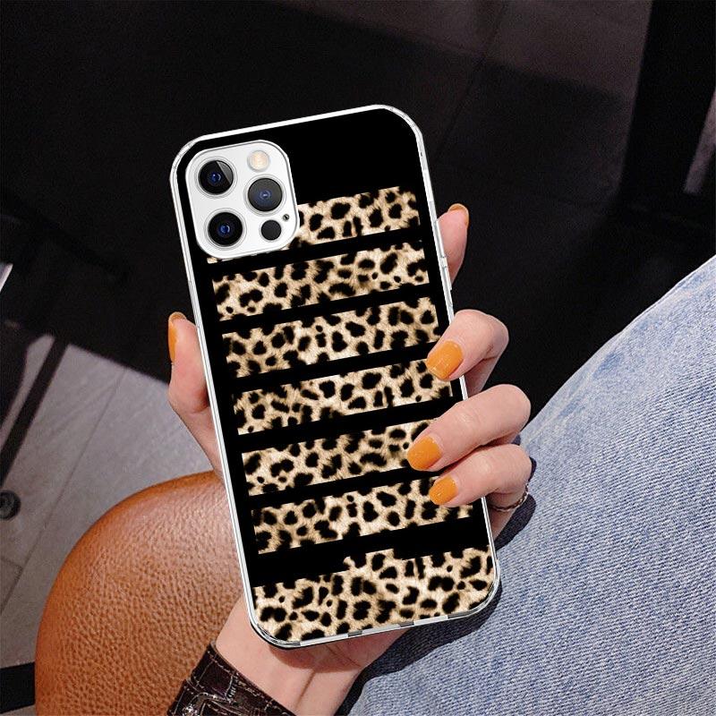 Leopard Print Phone Case For iPhone 17 Air 16 Pro Max 16E 15 + 14 Plus 11 12 13 Mini 7 8 SE Gift Print Cover Fundas 17 Air 16 Pr