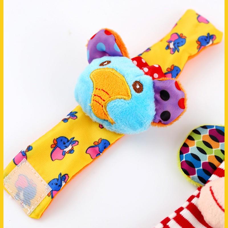 Детский костюм-носок на запястье Игрушки для раннего развития Детские игрушки Спутник просвещения для роста младенцев Погремушка на запястье с изображением животных из мультфильмов