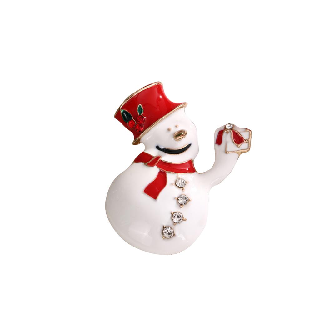 Christmas Series Brooch Bell Snowman Elk Decorative Pin DIY Jewelry Accessories Fresh And Cute Brooch