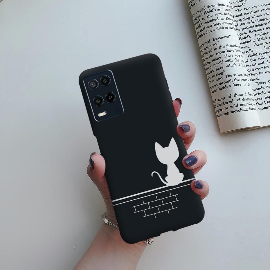 For Oppo A54 Case CPH2239 Soft Silicone Shockproof Cute Painted Cover For Oppo A54 OppoA54 A 54 6.1" Phone Cases Fundas Bumper