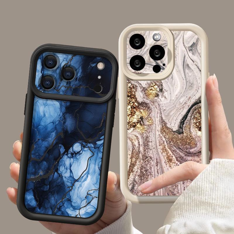 Красочный Мраморный Чехол Для iPhone 17 Pro Max Чехол iPhone 16 15 14 13 Pro Max 11 17e 16e Ударопрочный Бампер Мягкий Силиконовый Чехол для Телефона