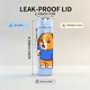 1PC Blue Puppy Dog Cartoon 750ml Color Plastic Sports Water Bottle Leakproof Flip Straw Lid Suitable for Sports Office Home Use