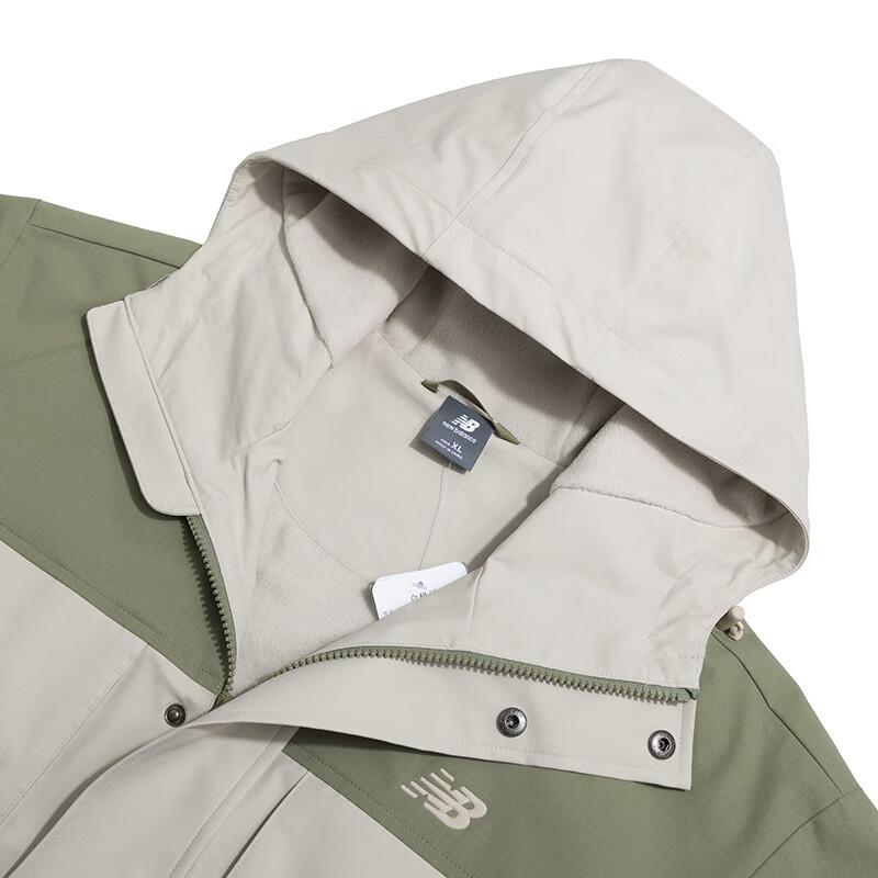 Men's Jacket New Balance Fleece Lined Thermal Sports Fashion Casual Jacket Men's White Green