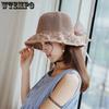 Mesh Bow Wide Brim Women's Solid Color Outdoor Sunscreen Hats Elegant Casual Travel Beach Foldable Summer Knitted Hats