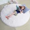 2x2m Super Soft Plush Round Rug Mat Fluffy White Carpets for Living Room Home Decor Bedroom Kid Room Decoration Salon Thick Pile Rug