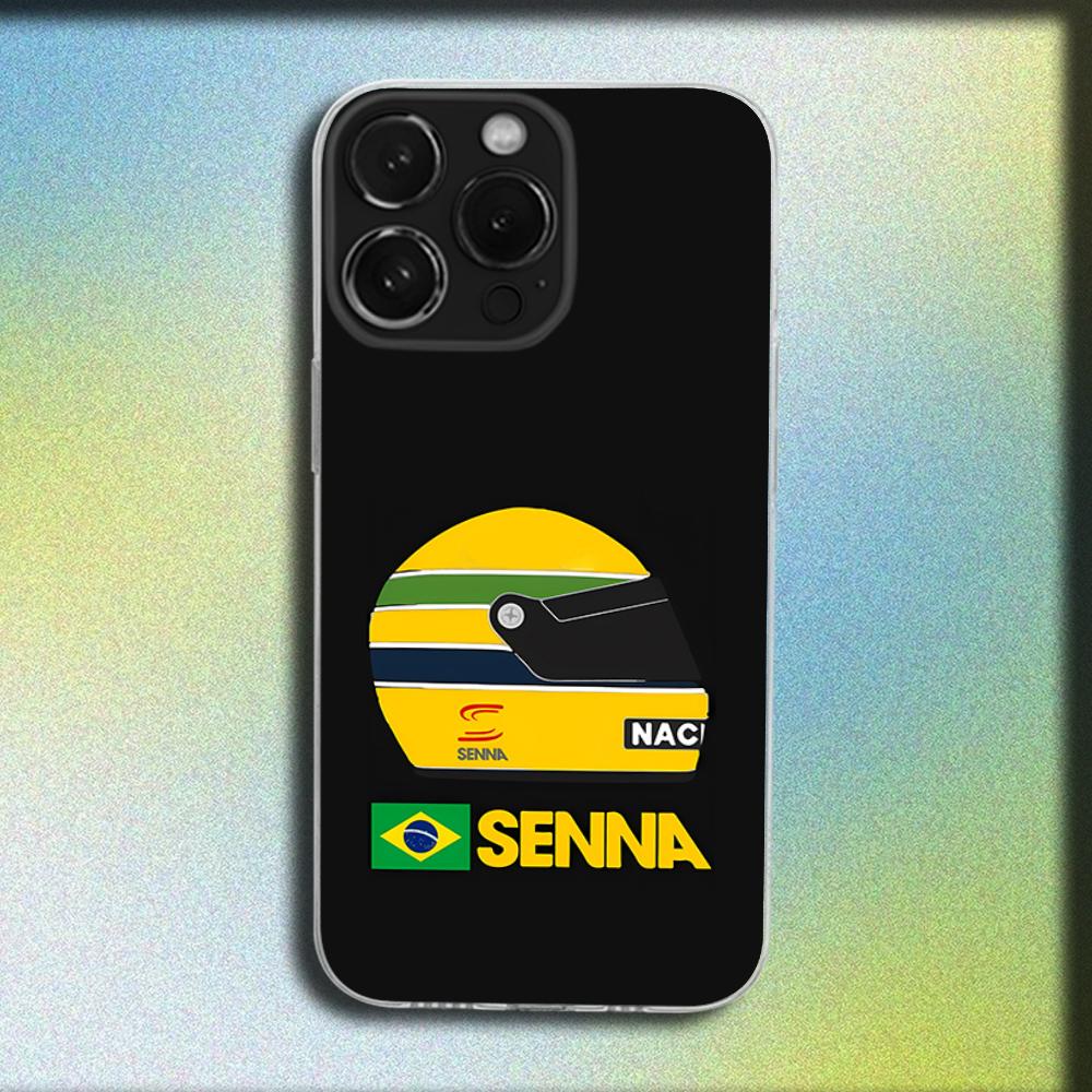 Чехол для телефона A-Ayrton Senna для iPhone 16,15,14,13,12,11 Plus,Pro,Max,XR,XS,Plus,SE,Mini Прозрачный Мягкий Чехол