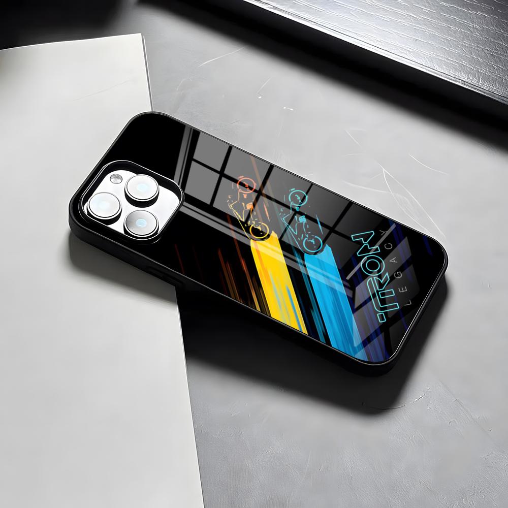 Чехол для телефона Tron: Наследие Для IPhone 17 Pro Max 15 Pro 16 14 Plus 12 13 Mini 11 Pro Ударопрочная Стеклянная Крышка