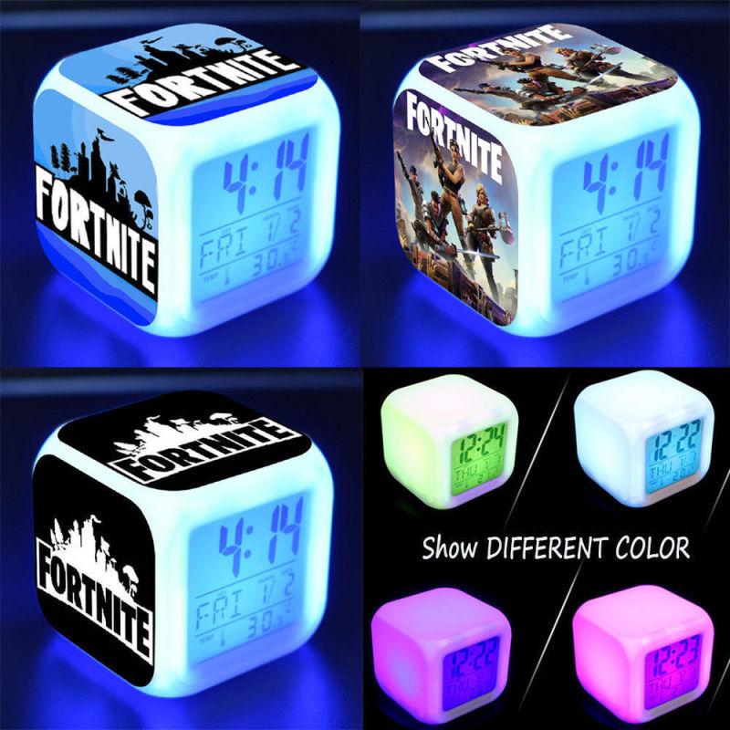 Мультяшный Умный Светящийся Будильник с Календарем и Термометром, Большой Светодиодный Экран для Спальни
