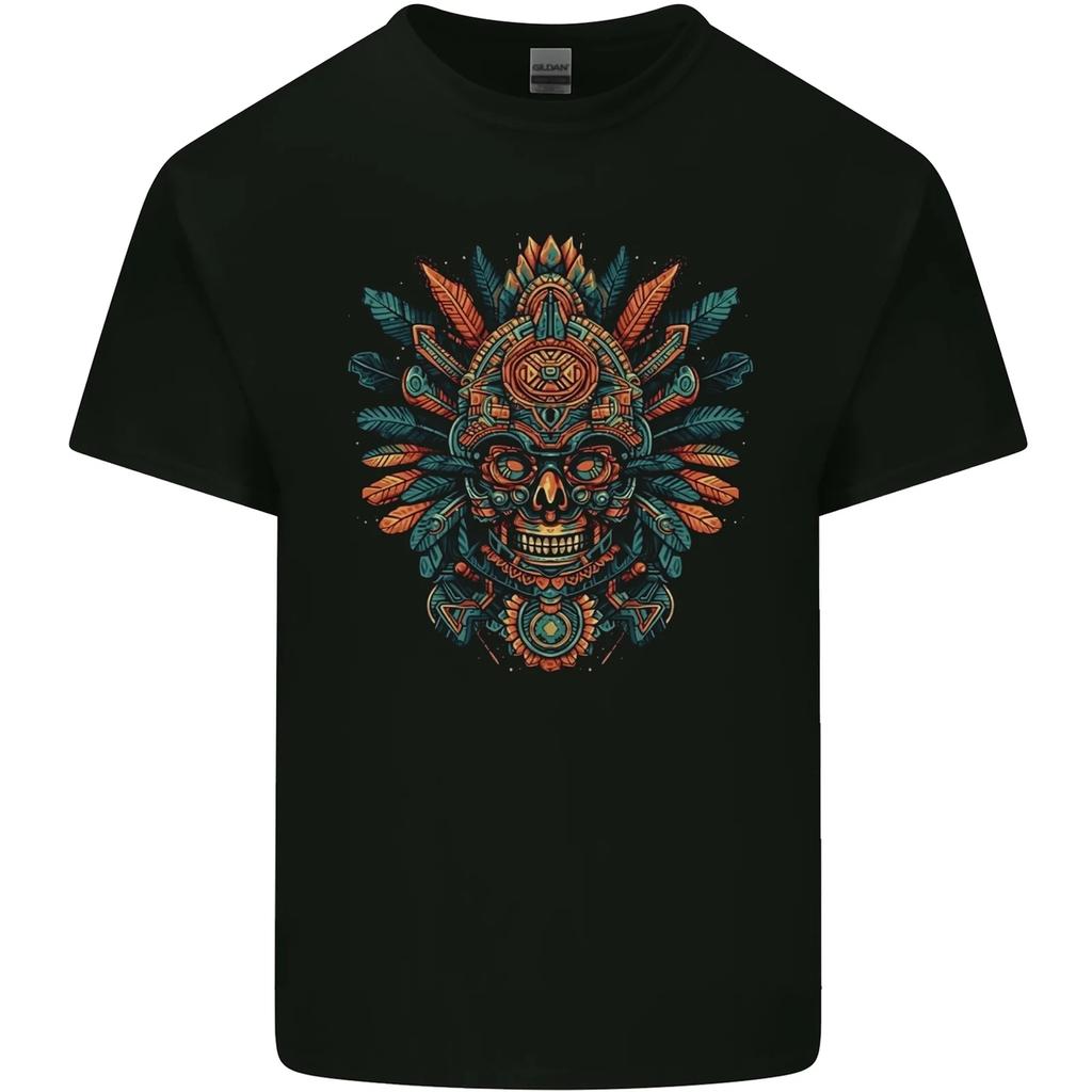 Aztec Skull Mexico Kids T-Shirt Childrens
