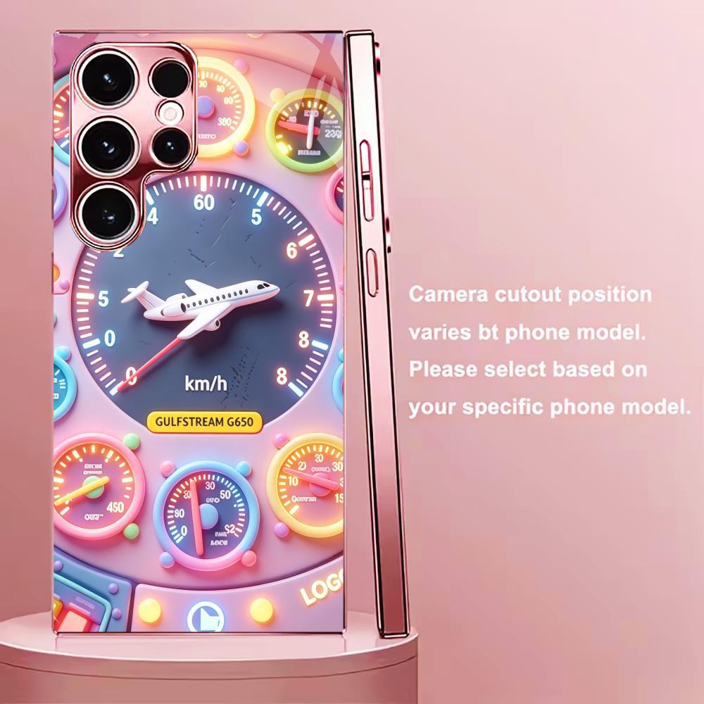 Милый Чехол для телефона с изображением самолета и приборов s26 ultra case s25 ultra case стекло для Samsung Galaxy S26 S25 S24 S23 S22 FE Ultra Plus