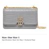 Burberry Calfskin Lock Bag, Shoulder Bag, Crossbody Bag Mini Women's Gray 80595211