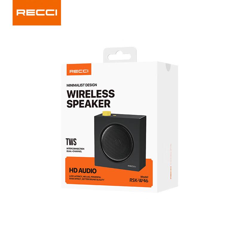 Bluetooth-колонка Recci RSK-W46 TWS, штекер CN (адаптер в комплекте) (Китайская версия)