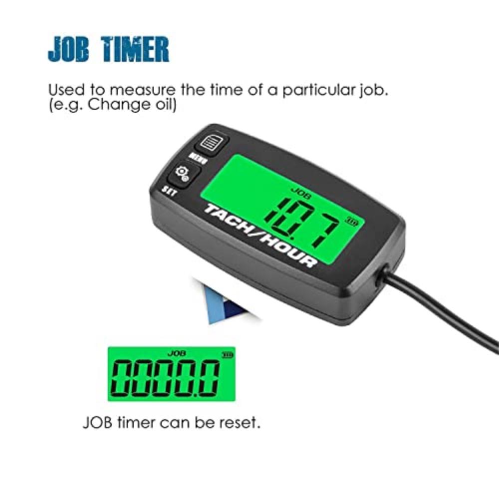Rl-Hm032R Индуктивный тахометр со счетчиком часов с задней подсветкой дисплея для всех бензиновых двигателей Atv UTV Dirtbike Мотоцикл Подвесной снегоход
