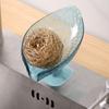 Soap Dish Holder Leaf-Shape Self Draining Soap Bar Holder No Punched Soap Rack