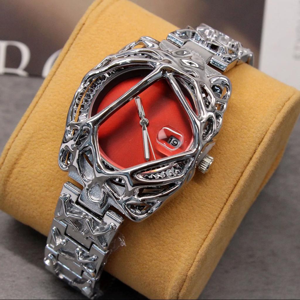 AAA Devil Punk Blue Eye Quartz Watch Men Alabaster Industries Demon Claw Y2K Men's Watch Unique Creative Men Hot Medieval Clock