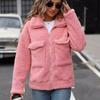 Women's Sherpa Fleece Jackets Fuzzy Warm Winter Jackets Zipper Up Teddy Coat Long Sleeve Outwear with Pockets Solid Color Faux Fur Jackets for Women