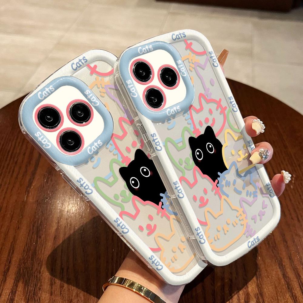 Чехлы для мобильных телефонов iPhone 11 13 XR 15 Pro Max 12 14 Pro Max чехол для iPhone 16 7 Plus 8 Plus XS Max Мультяшный узор Защита от падений Ударопрочный