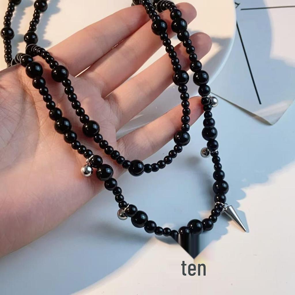 Ожерелье из бисера Y2K со звездой - Титановая сталь, панк-готический стиль для женщин