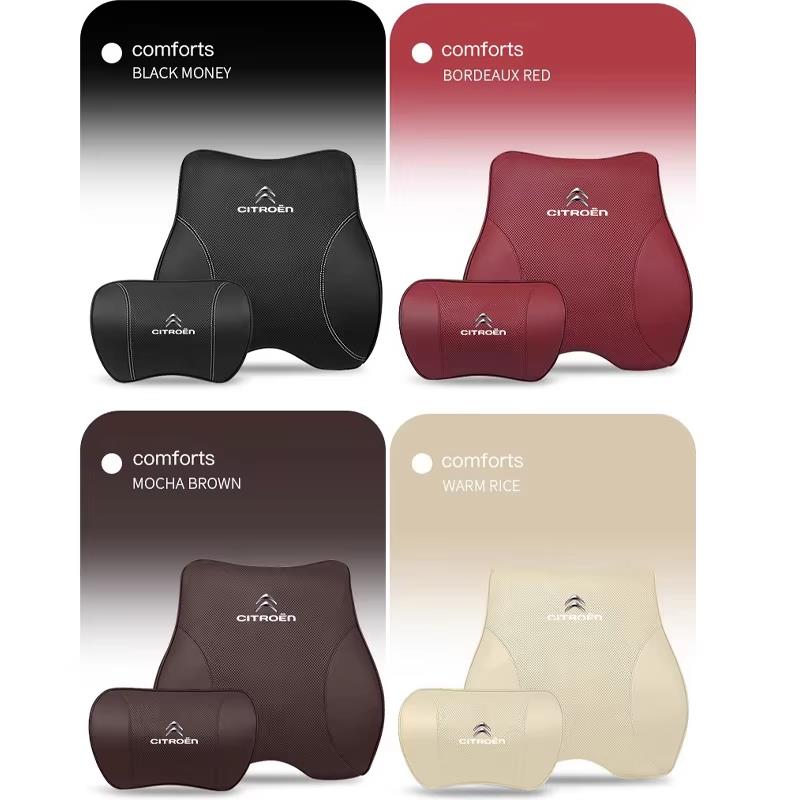 ALC1 High-end Leather Car Headrest Waist Pillow Interior Accessories For Citroen C1 DS3 C2 C3 Vts C4 Saxo C4L C5 C6 C8 Xsara C3-XR