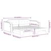 VidaXL Daybed with Trundle Bed Black 90x190 Cm Fabric 3197646