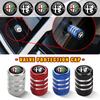 JPYAX1 4Pcs Car LOGO Tire Valve Cap Waterproof Auto Accessories For Alfa Romeo Giulietta GT 159 147 156 Mito Brera Giulia Spider F1