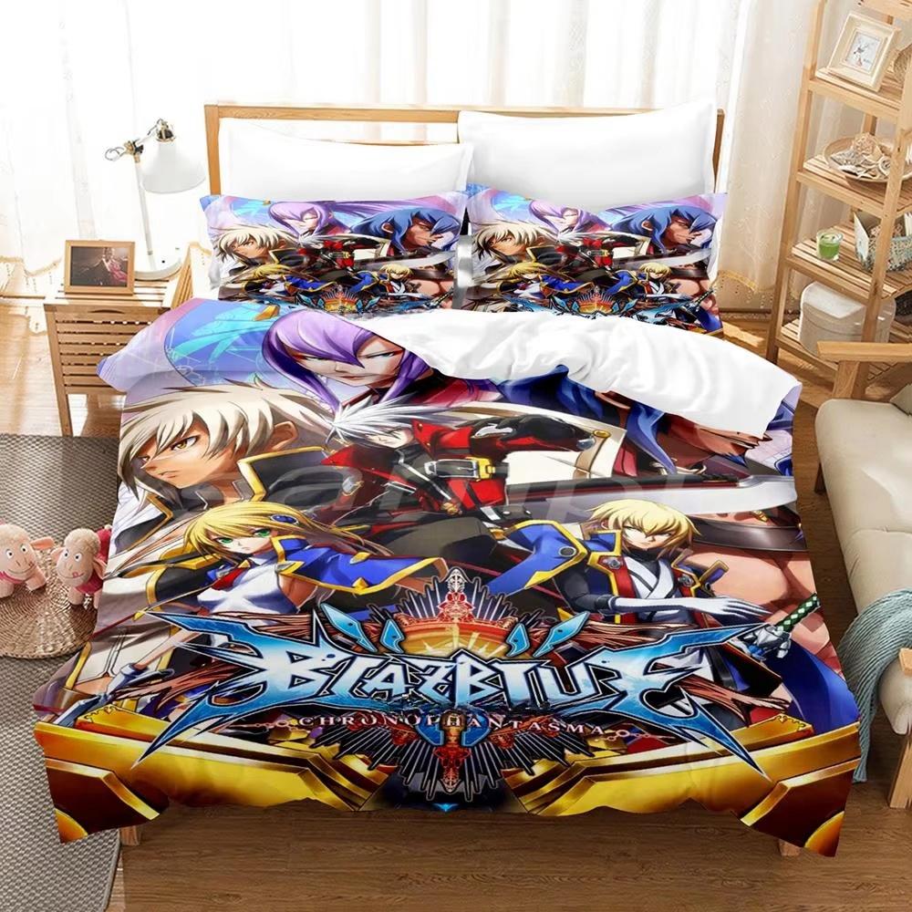 Новый 3D-принт Аниме Blazblue Комплект постельного белья Мультфильмы Набор из трех предметов Взрослый Детский Спальня Пододеяльник Комплекты Домашний текстиль