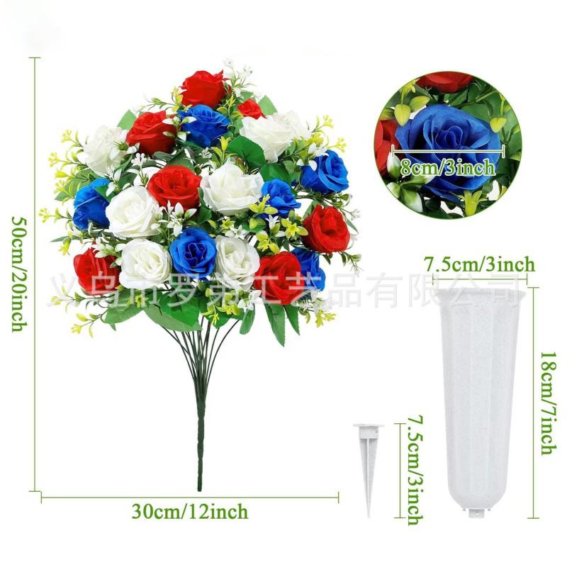 4th Of July Wreath Door Hanging Decoration With USA Flag Patriotic Party Home Outdoor Festive Display