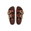 Birkenstock Arizona Big Buckle Natural Leather Patent 'Clay Dark Brown' Women's 1021388