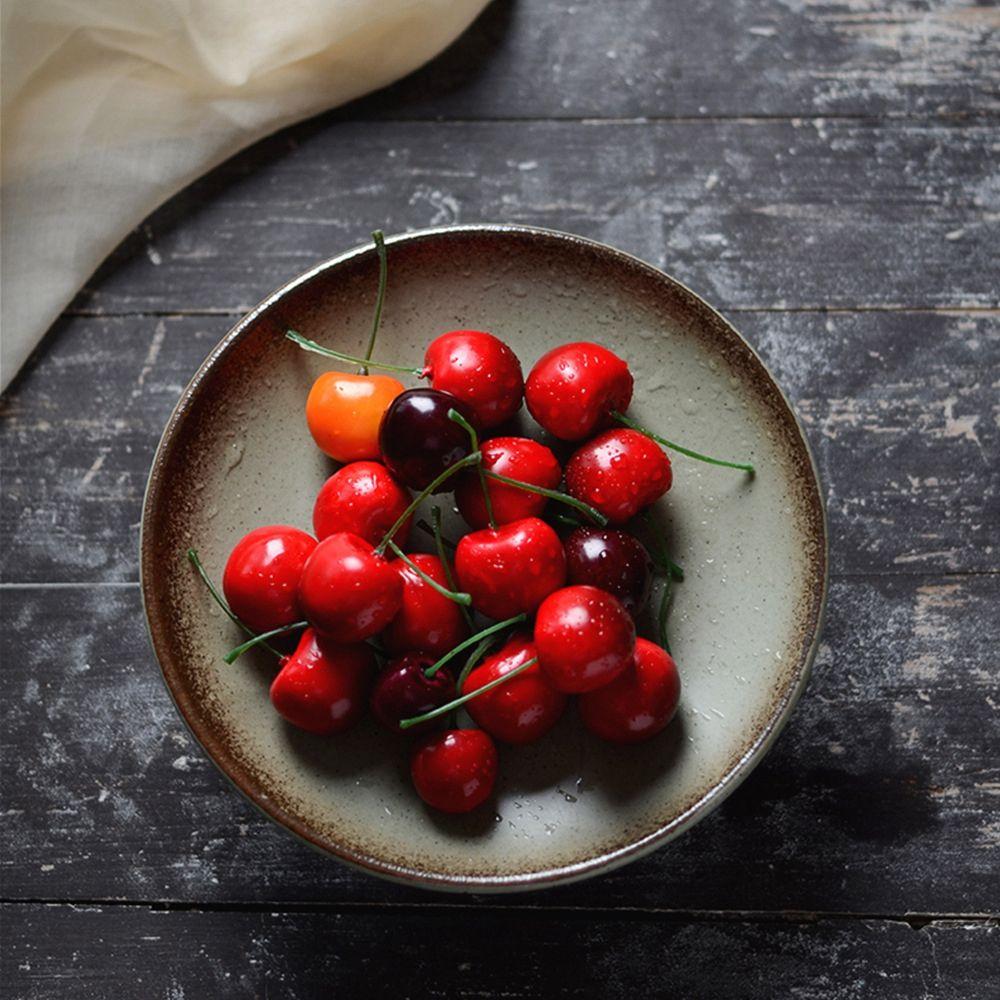 Decoration Mini Food Crafts Fruit Ornament Red Cherries Fruit Model Faux Cherry Artificial Cherries