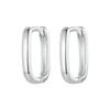 BAMOER 925 Sterling Silver Small Square Earrings Classic French Lightweight Earring for Women Party Wedding Jewelry SCE1735