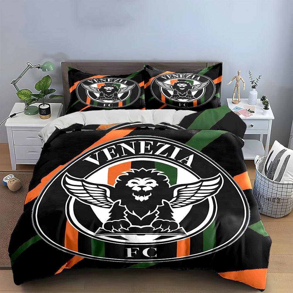 Venezia FC Winged Lion Design Bedding Duvet Cover Set Duvet Cover Pillowcases  (1*Duvet Cover 2*Pillowcases, without duvet insert)
