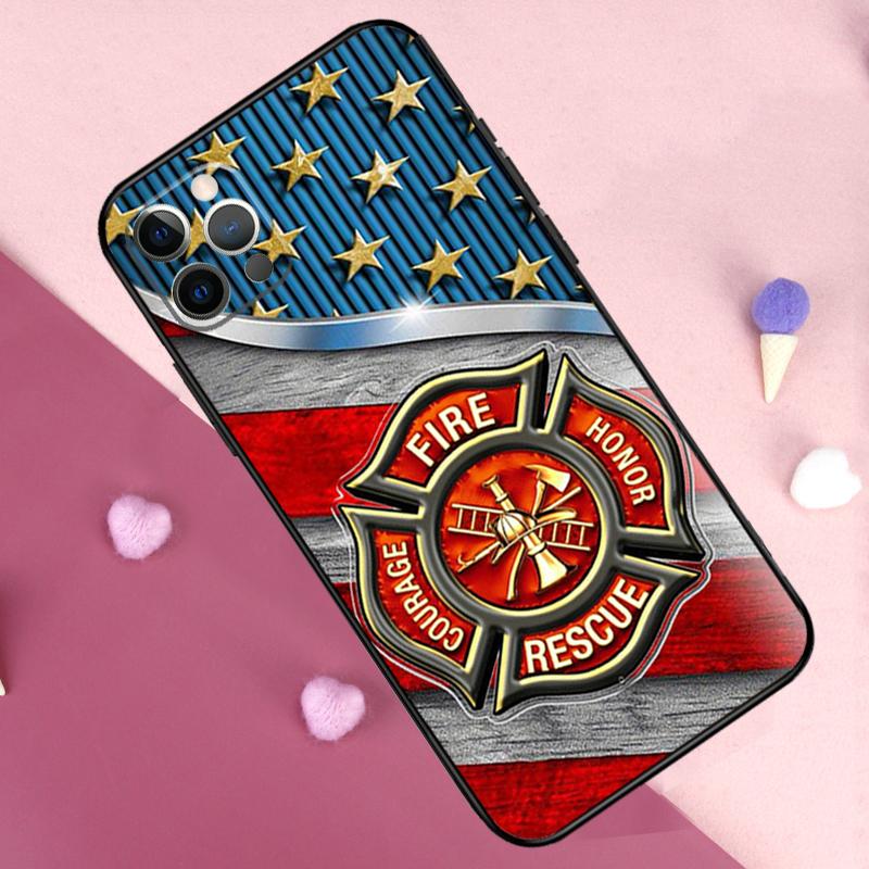 Rescue Fire Dept Phone Case For iPhone 17 Pro Max 11 14 15 16 Pro Max Plus 13 12 Mini 16e 17 Air Back Cover