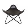 Black Leather Butterfly Chair Ottoman Stool Relaxing Footrest Foot Stool