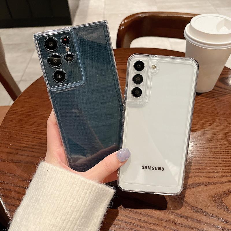 Прозрачный чехол Space Clear для Samsung Galaxy S23 Ultra S22 S21 Plus S20 FE A53 A73 A52 A13 A23 A72, чехол с кристаллом, полная защита от падения, мягкая оболочка для камеры