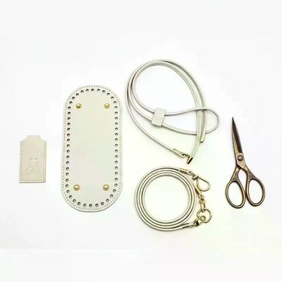 Вязаная Сумка Набор Аксессуаров для DIY Основа для Сумки из Искусственной Кожи Ремень на Плечо и Цепочка Для Изготовления Ручной Кошелек