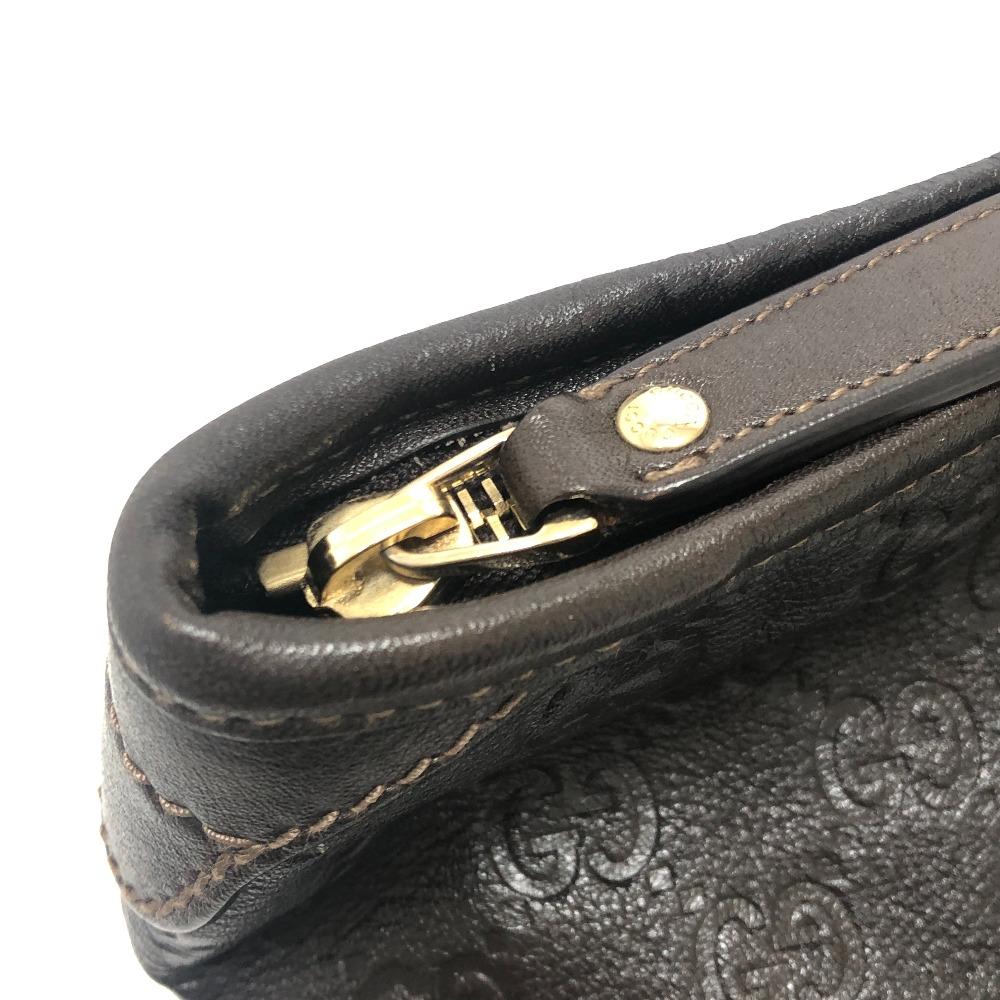 Gucci 201482 Сумка Guccissima Ручная сумка Дорожная сумка Сумка-тоут Кожа Коричневый