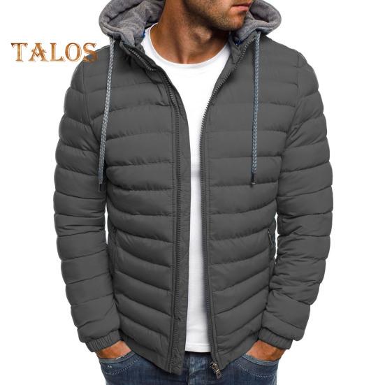 Мужская хлопковая куртка с капюшоном, завязками на шнурке, длинными рукавами, застежкой-молнией, повседневное пальто, ветрозащитная плюшевая подкладка, утолщенная теплая верхняя одежда