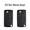 2/3 Buttons Auto Shell Fob for Peugeot 107 207 307 308 407 607 3008 5008 for Citroen Xsara C5 C6 C8 TPU Car Flip Key Case Cover