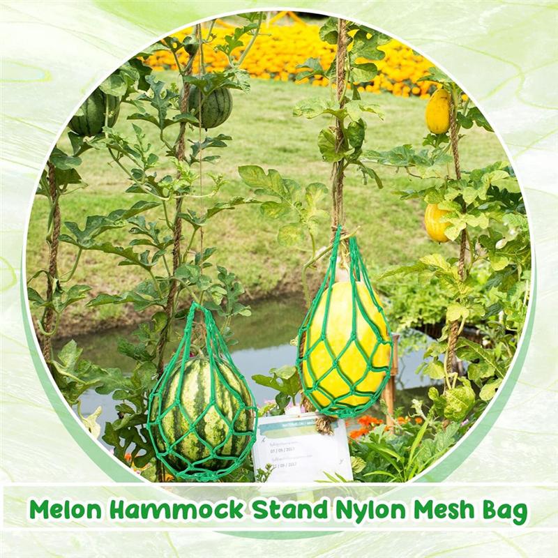 AD23-12 Pcs Watermelon Net Melon Hammock Melon Cradle Plant And Garden Supports Pumpkin Support Hanging Bag Protects