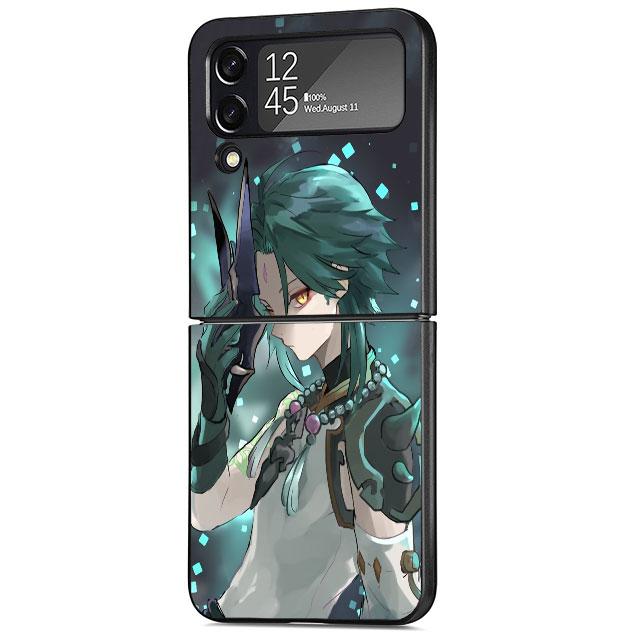 Чехол для Samsung Galaxy ZFlip3 ZFlip Z Flip 3 5G Z Flip 4 Flip3 Flip4 zflip Жесткий чехол для ПК Game Genshin Impact Anime Shell