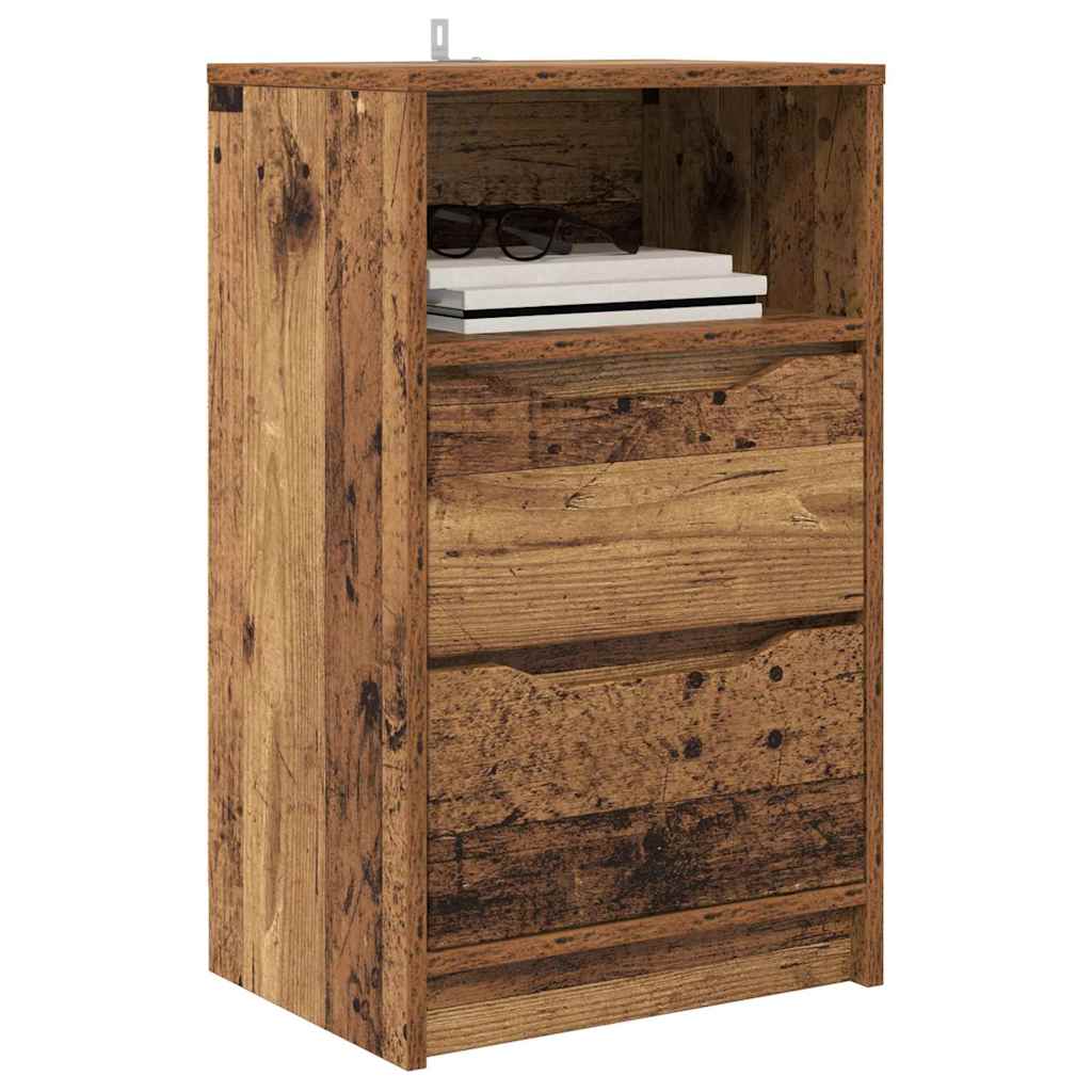 Nightstand Reclaimed Wood Style 40 x 30 x 67 cm Wood Based Material